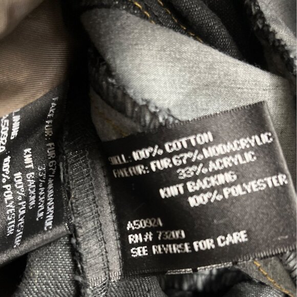 Dennis Basso Denim Jean Jacket With Brown Faux Fur Collar & Cuffs For Women Sz L - Picture 10 of 12